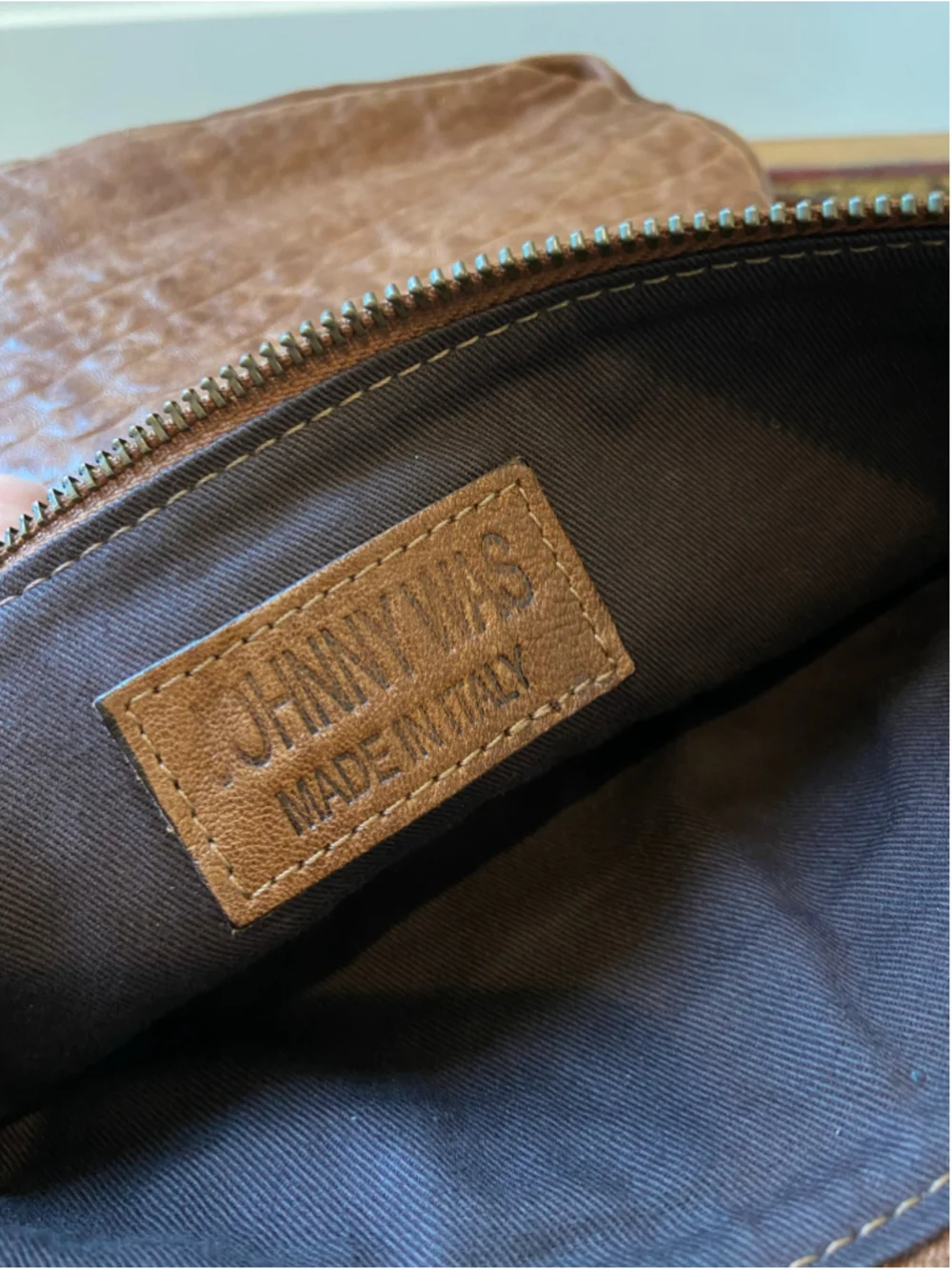 Johnny Was Bria Italian Leather Purse Studded Crossbody Bag Brown Italy